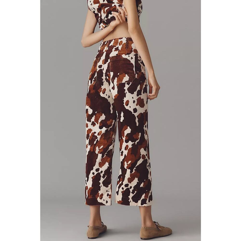 NWT Maeve The Colette Cropped Corduroy Wide Leg Pants Size 28 Cow #8F512 - Picture 3 of 11